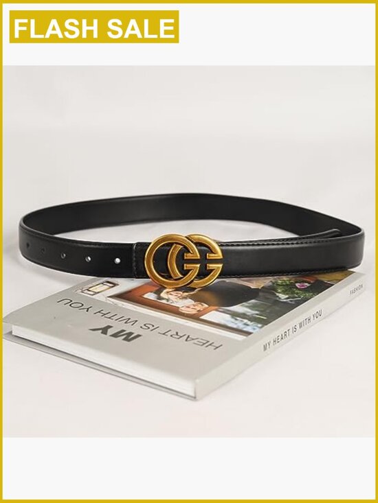 Classic Metal Buckle Faux Leather Belt for Jeans Dress main image 5
